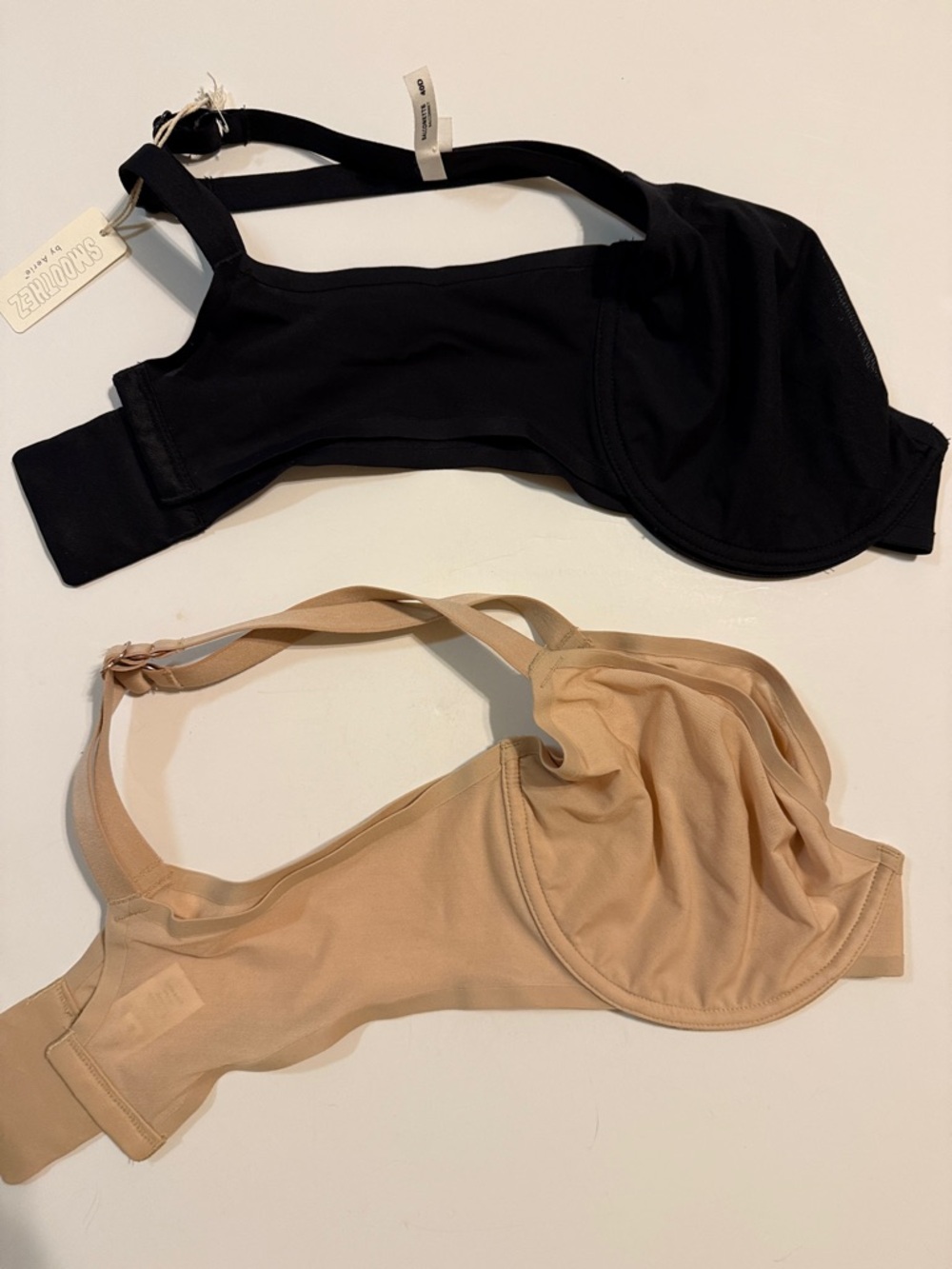 aerie Two-Pack Underwire Bras in Black and Nude size 40D - Picture 4 of 7